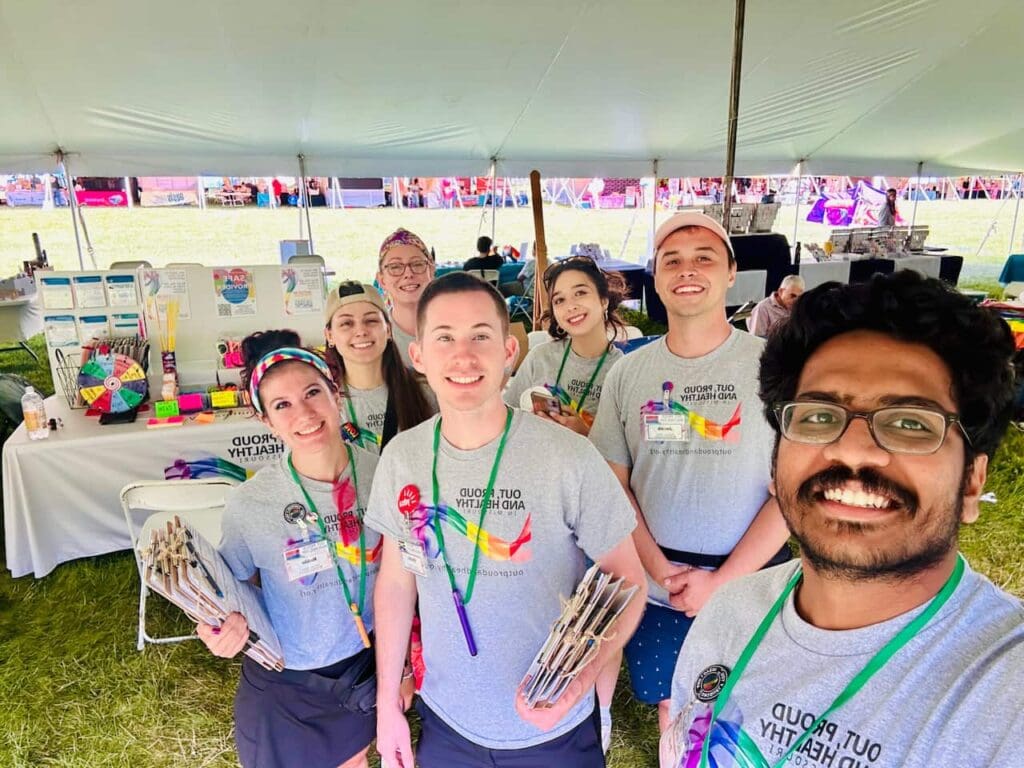 Out, Proud, and Healthy employees at Kansas City Pridefest.